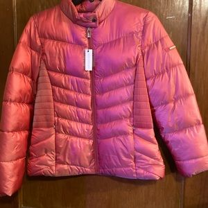 Frosted pink puffer jacket